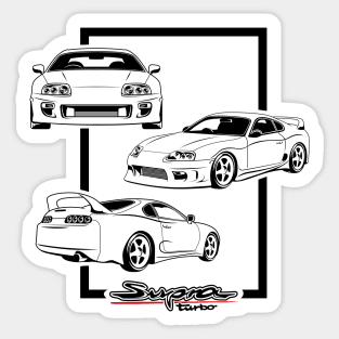 Super car Supra 4th Generation JZA80 mk4 black Sticker